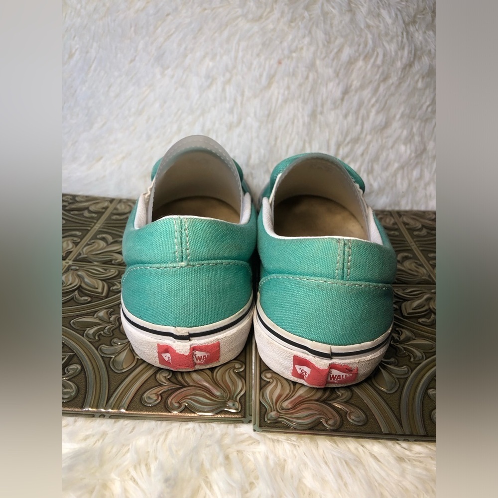Women’s Teal Slip-On Sneakers size 6.5 Men’s 5 - Picture 9 of 16